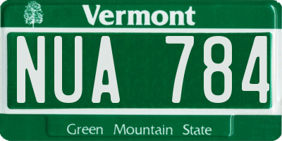 VT license plate NUA784