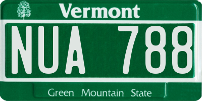 VT license plate NUA788