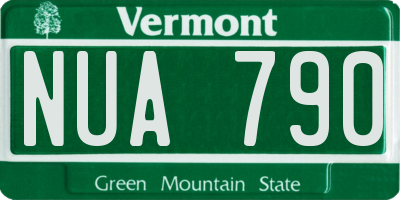 VT license plate NUA790