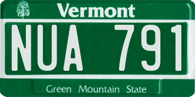 VT license plate NUA791