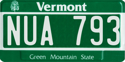 VT license plate NUA793