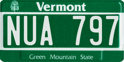 VT license plate NUA797
