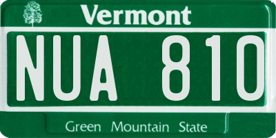 VT license plate NUA810