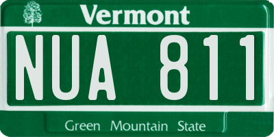 VT license plate NUA811