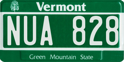 VT license plate NUA828