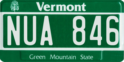 VT license plate NUA846