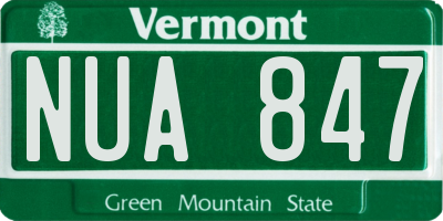 VT license plate NUA847