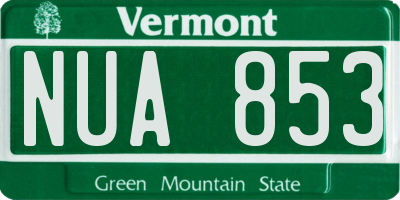 VT license plate NUA853