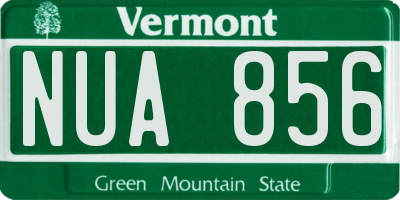 VT license plate NUA856