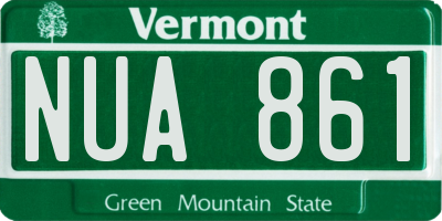 VT license plate NUA861