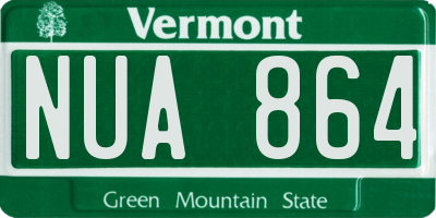 VT license plate NUA864