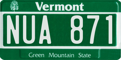 VT license plate NUA871
