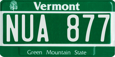 VT license plate NUA877
