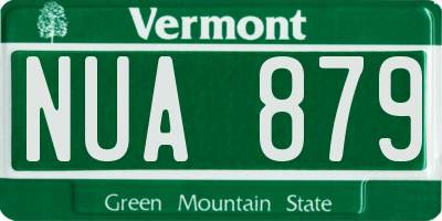 VT license plate NUA879