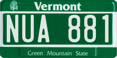 VT license plate NUA881