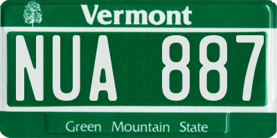 VT license plate NUA887