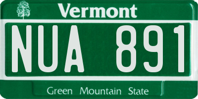 VT license plate NUA891