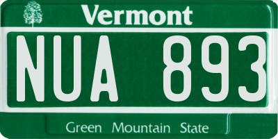 VT license plate NUA893