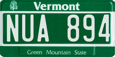 VT license plate NUA894