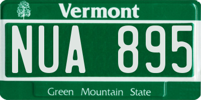 VT license plate NUA895