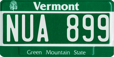 VT license plate NUA899