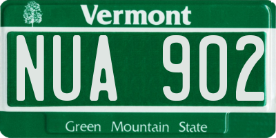 VT license plate NUA902