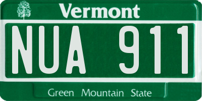 VT license plate NUA911