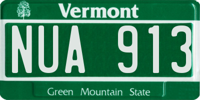 VT license plate NUA913