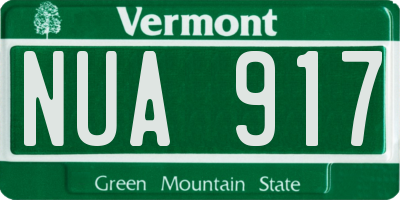 VT license plate NUA917