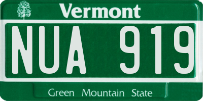 VT license plate NUA919