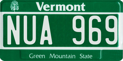 VT license plate NUA969