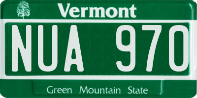 VT license plate NUA970