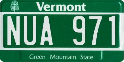 VT license plate NUA971