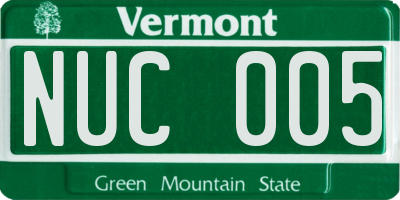 VT license plate NUC005