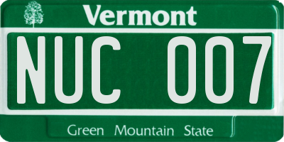 VT license plate NUC007