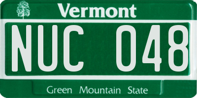 VT license plate NUC048