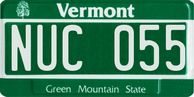 VT license plate NUC055