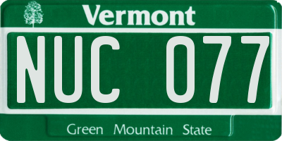 VT license plate NUC077