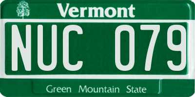 VT license plate NUC079