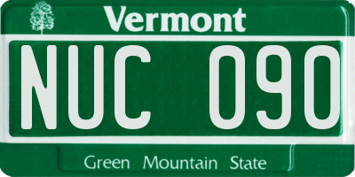 VT license plate NUC090