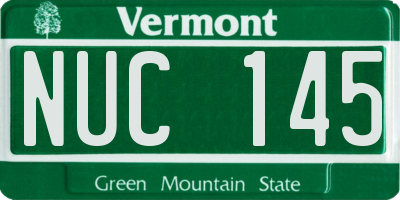 VT license plate NUC145