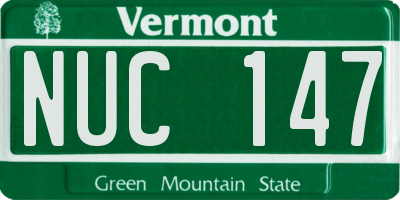 VT license plate NUC147