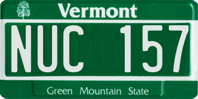 VT license plate NUC157
