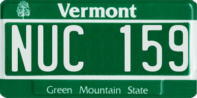 VT license plate NUC159