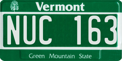 VT license plate NUC163