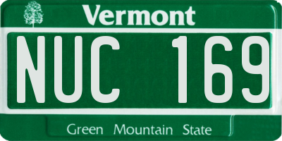 VT license plate NUC169