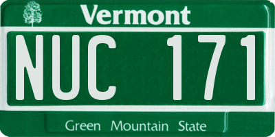 VT license plate NUC171
