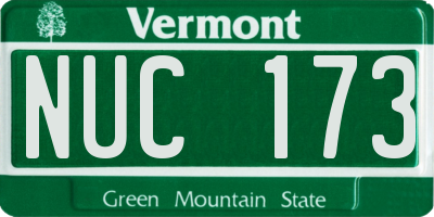 VT license plate NUC173