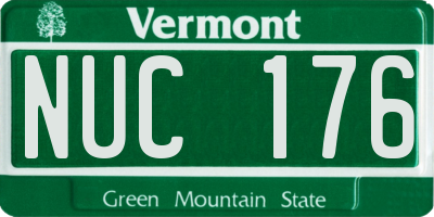 VT license plate NUC176