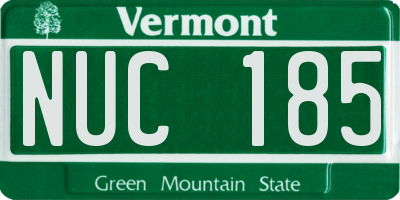 VT license plate NUC185
